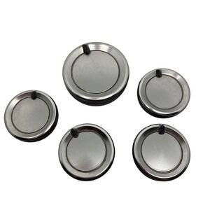 GE Range Stove Cooktop Knobs - Stainless Steel - Set of 5 -‎ WB03K10262